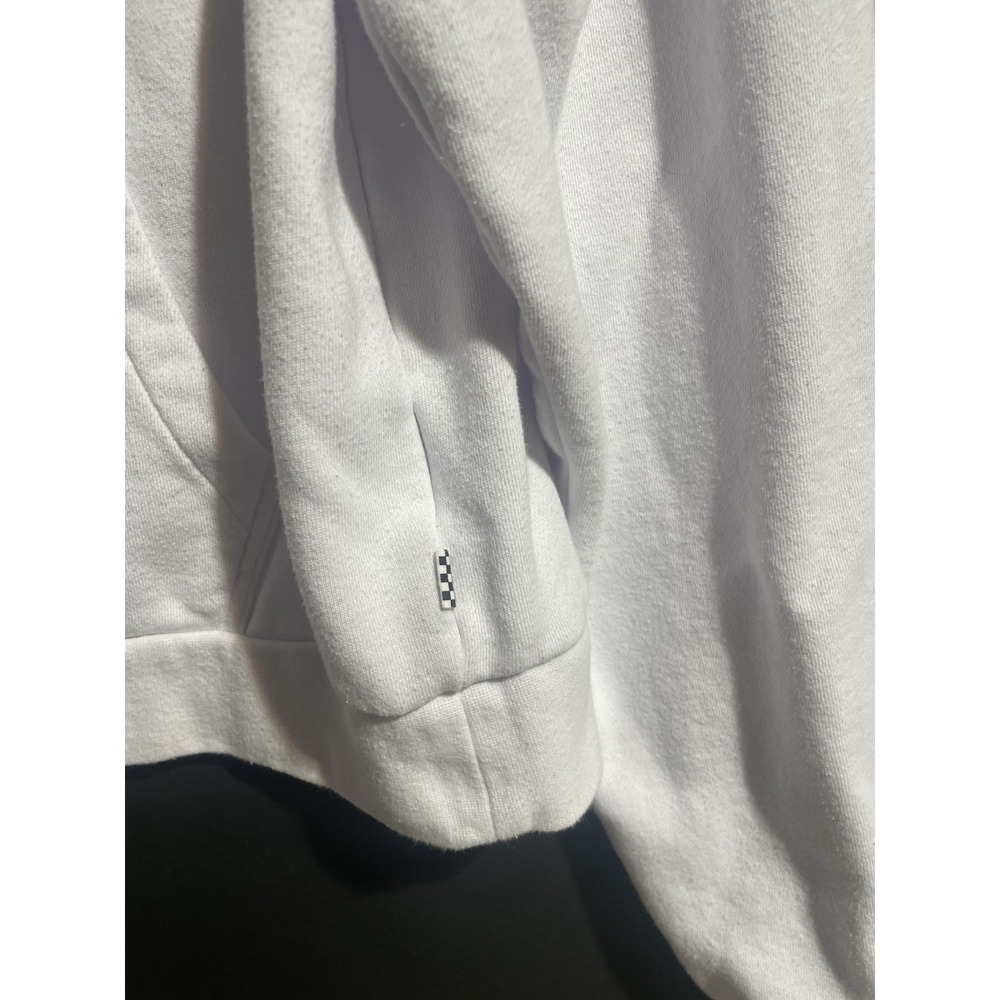 Vans Off The Wall Classic Hoodie Pullover Women  White‎ Cropped Large - Picture 3 of 4